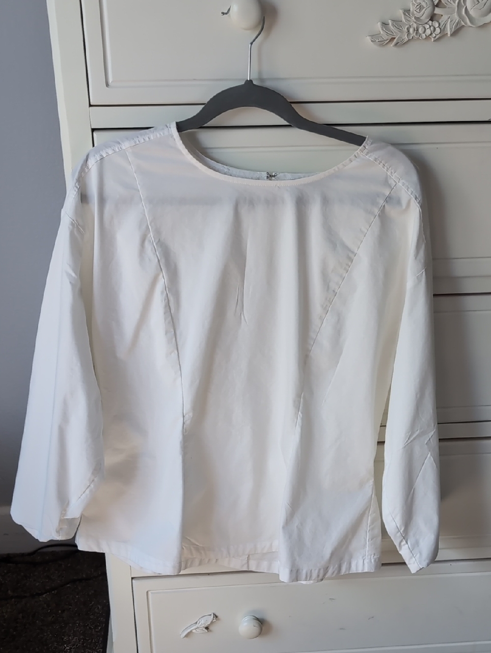 Banana Republic White Women's Puffy Long-Sleeve Top